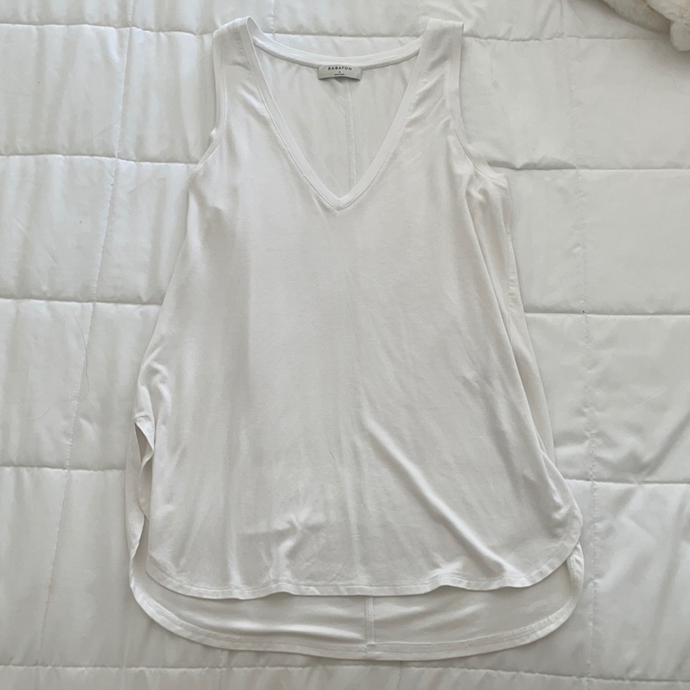 white Babaton tank top